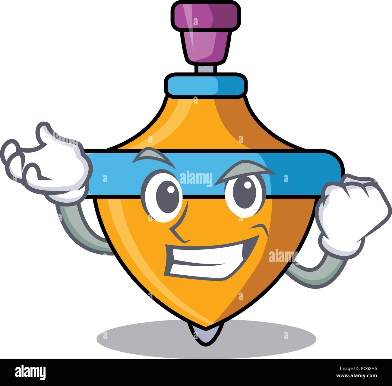 Successful spinning top character cartoon Stock Vector Image & Art Alamy