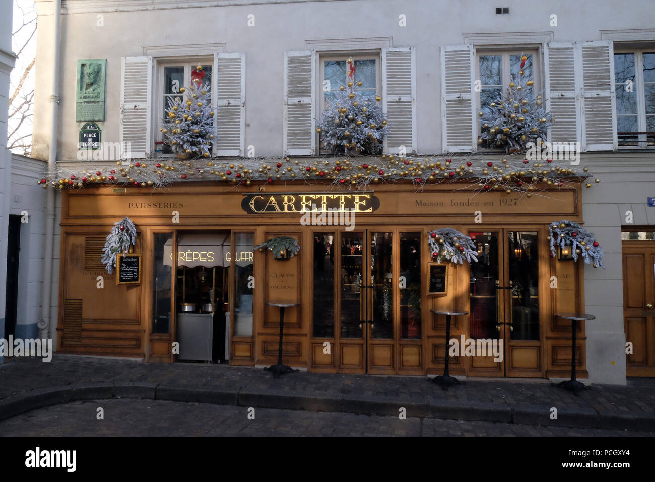 La Maison Carette de Montmartre in Paris, France Stock Photo