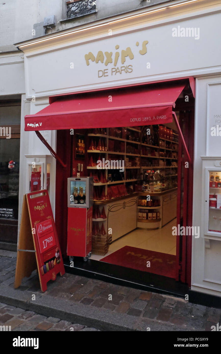 Montmartre Maxim's de Paris Shop in Paris, France Stock Photo