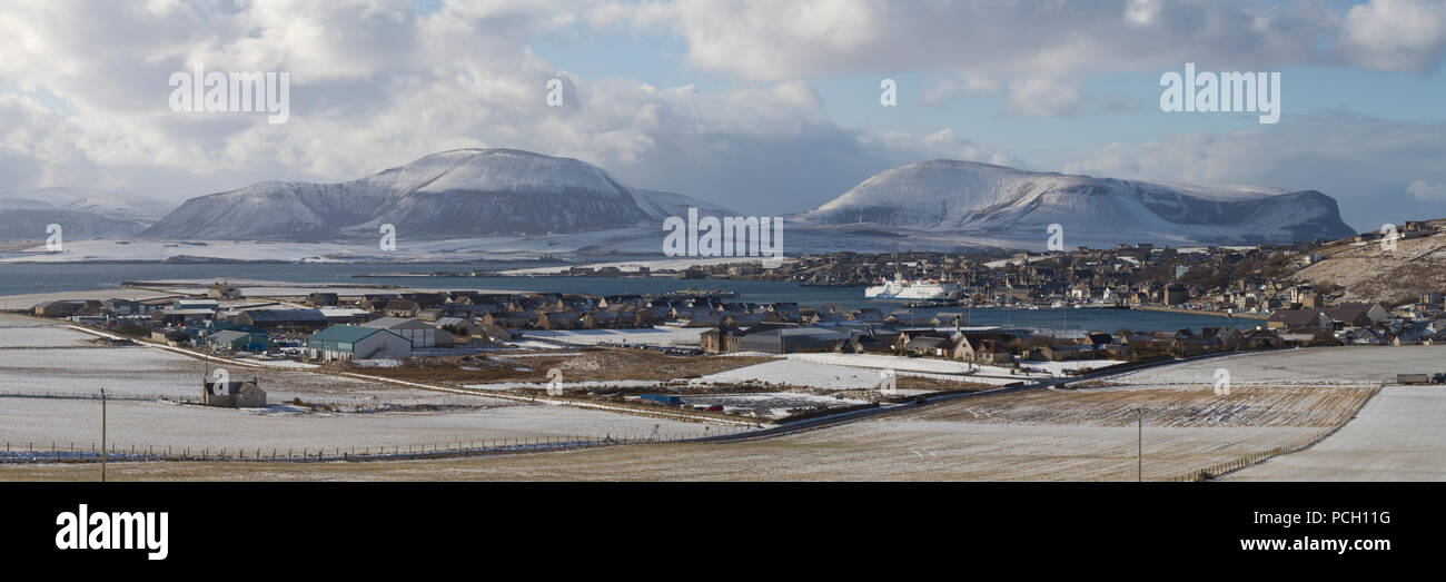 Stromness in winter, Orkney isles Stock Photo