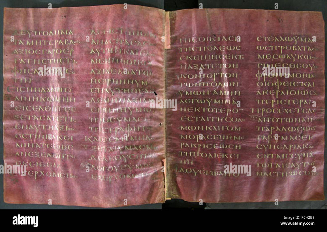 136 Codex Petropolitanus Purpureus Matt. 10,1017 Stock Photo Alamy