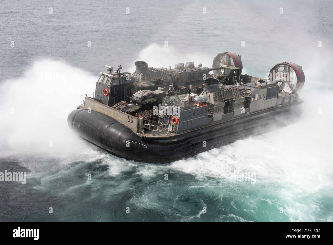 ATLANTIC OCEAN (April 29, 2016) A landing craft air cushion (LCAC ...