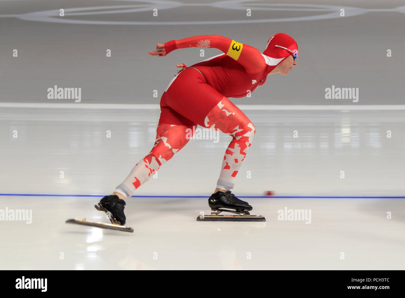 Polish women Katarzyna Bachleda-Curus,  competes in the speed skating ladies team pursuit quarterfinals at the Olympic Winter Games PyeongChang 2018 Stock Photo