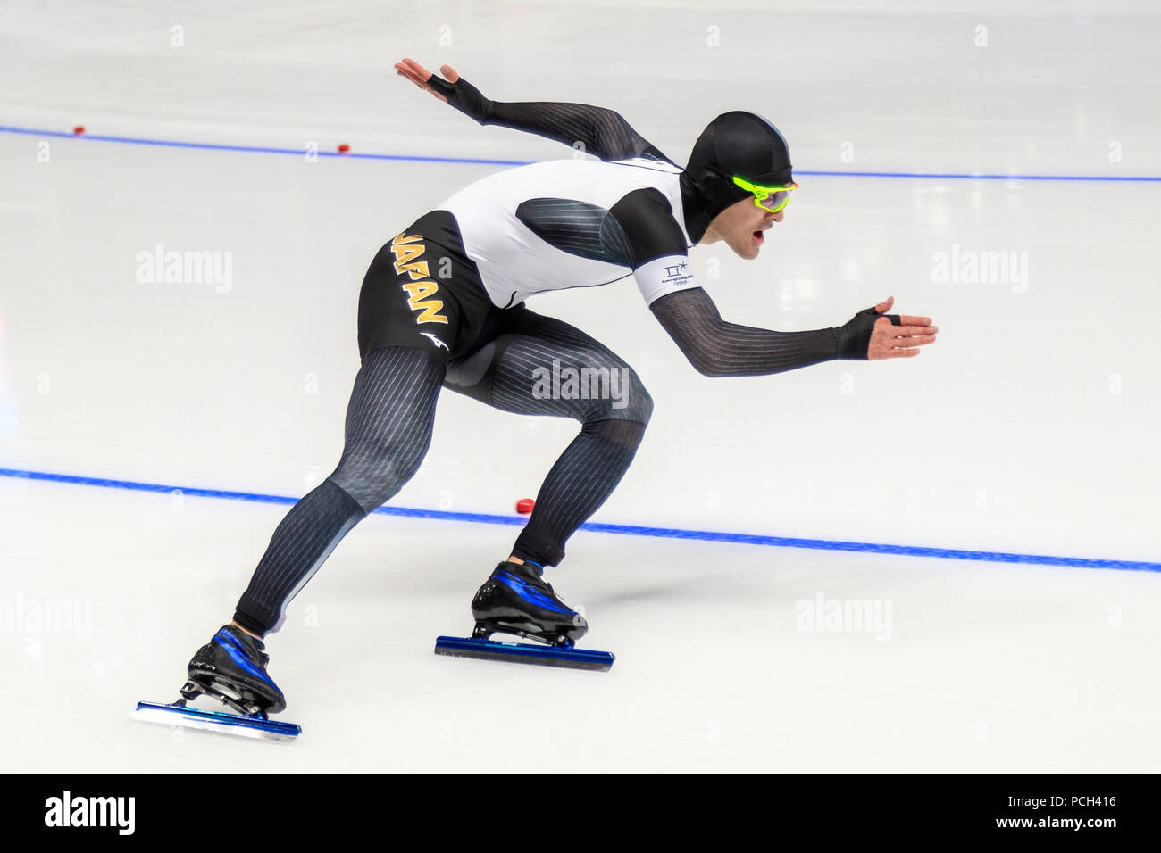 Daichi Yamanaka (JPN) competing in the Speed Skating - Mens' 500m at the Olympic Winter Games PyeongChang 2018 Stock Photo