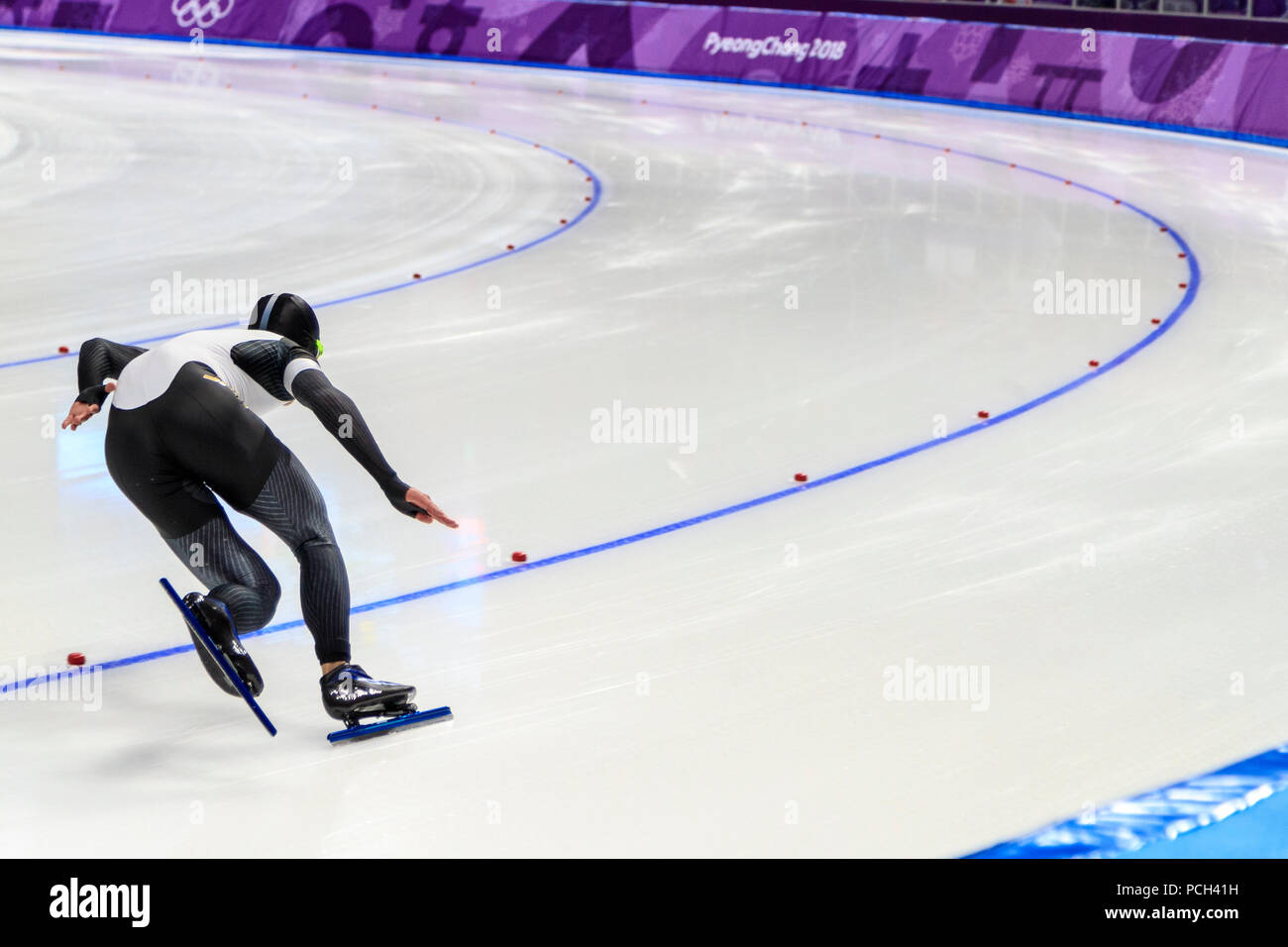 Daichi Yamanaka (JPN) competing in the Speed Skating - Mens' 500m at the Olympic Winter Games PyeongChang 2018 Stock Photo