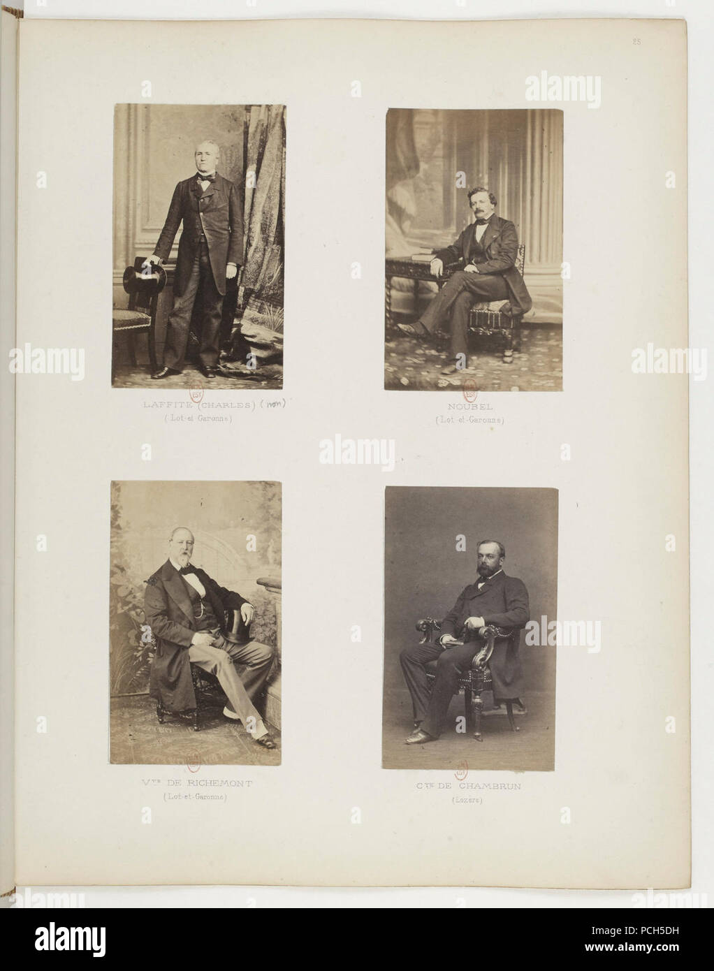 Album des députés au Corps législatif entre 1852-1857-p32. Stock Photo