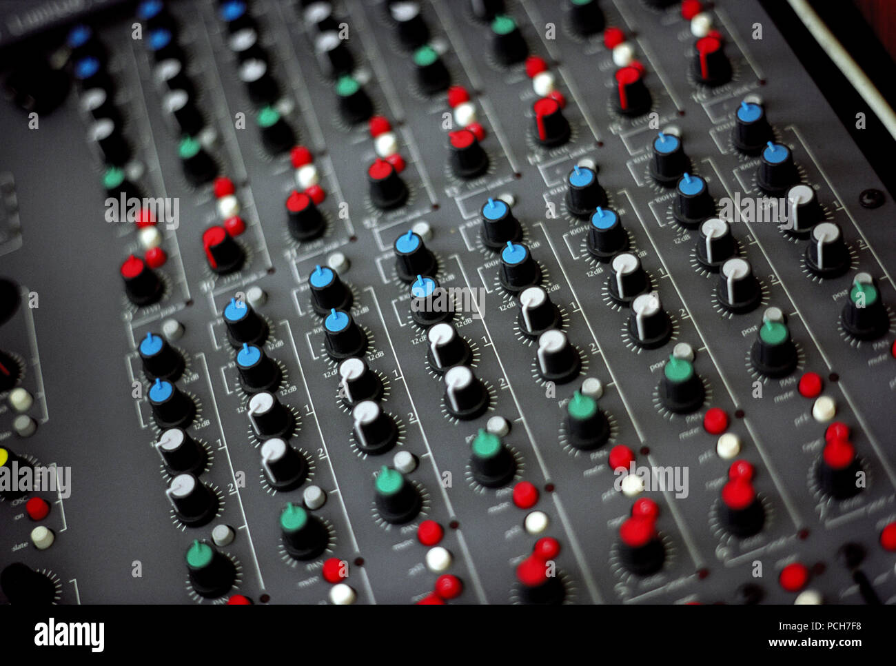 sound mixing desk / console Stock Photo Alamy