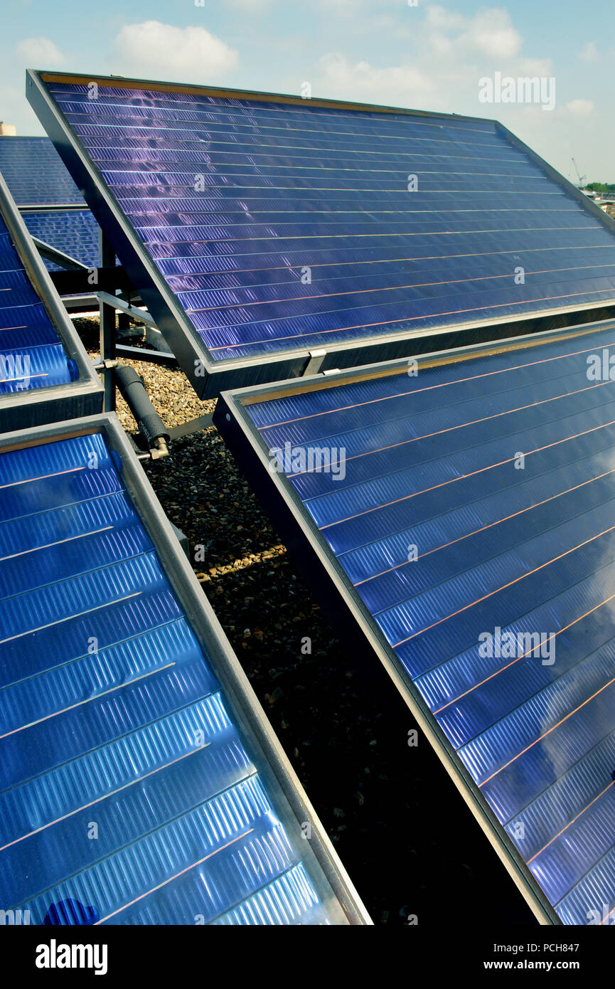 Photovoltaic cells based solar cells on the roof of highrise buildings