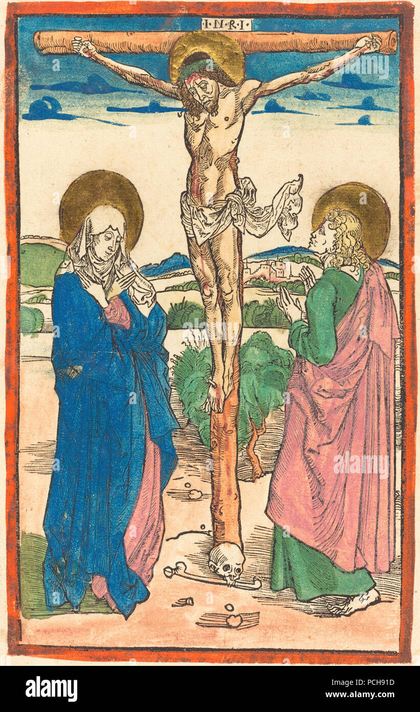 Albrecht Dürer - Christ on the Cross Between the Virgin and Saint John ...