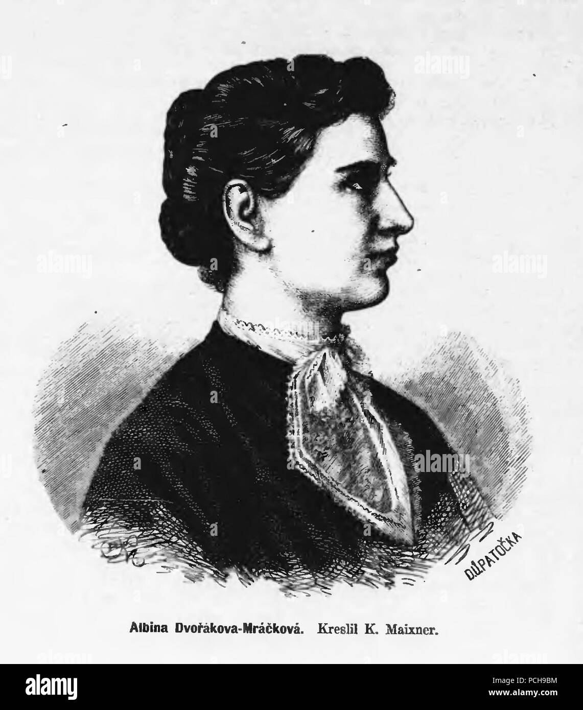 Albina Dvorakova Mrackova 1872 Maixner. Stock Photo