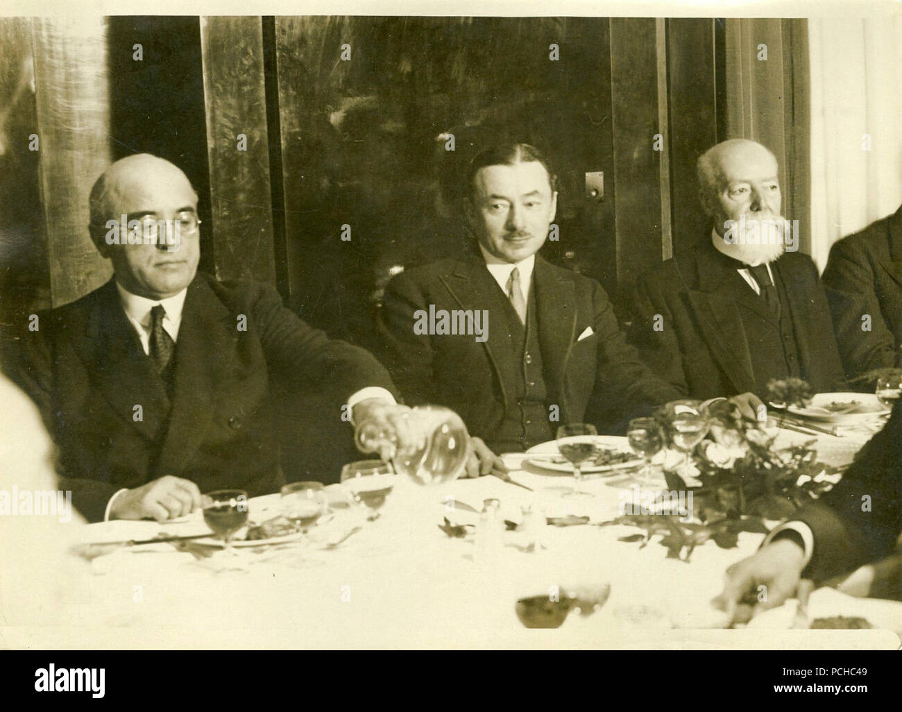 Albert Sarraut - Paul Reynaud - Paul Doumer - 1931. Stock Photo