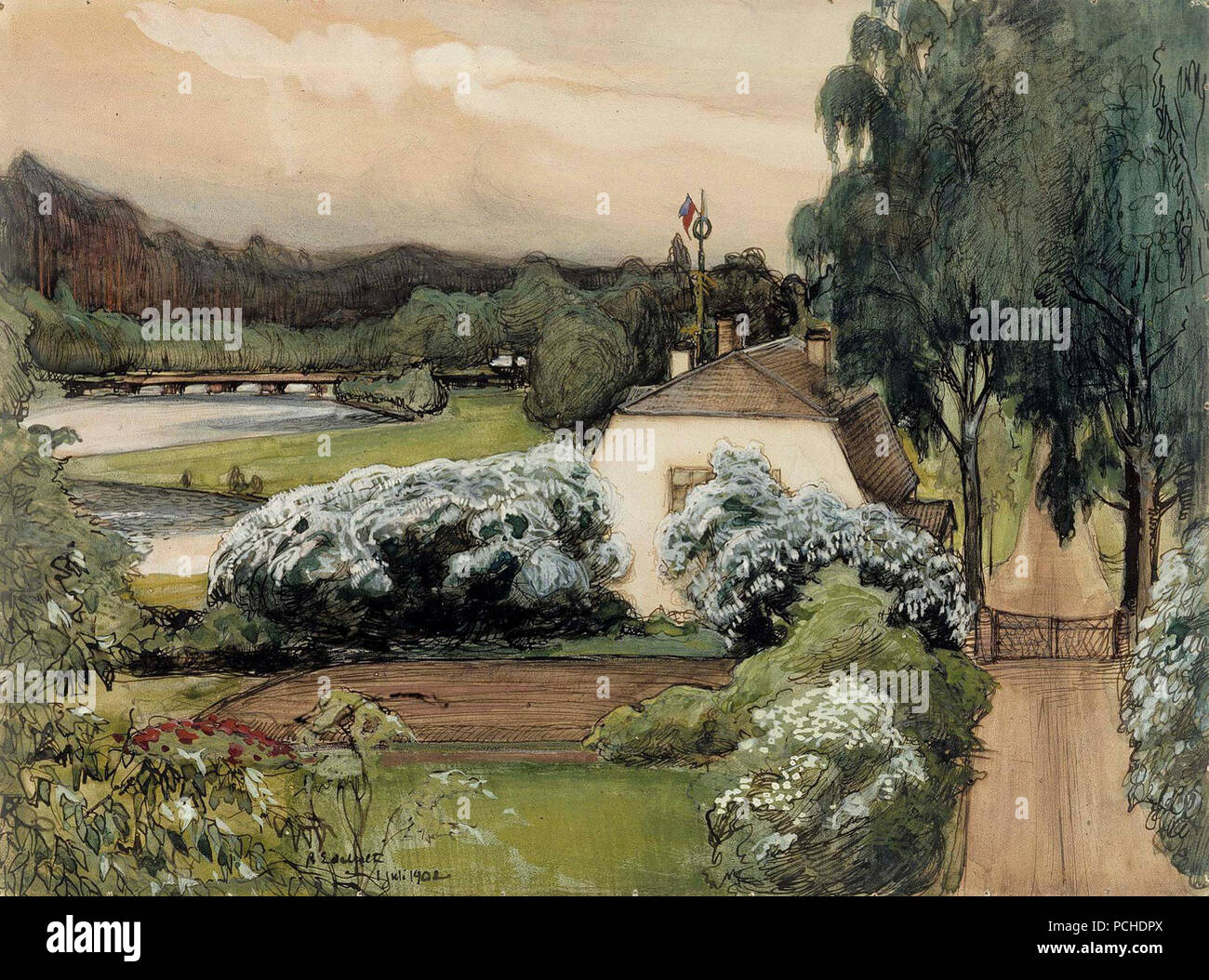 Albert Edelfelt - The Foreman‥99s House at the Saari Manor - A II 1504 ...