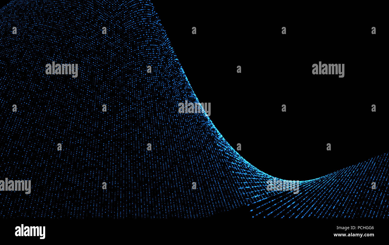 3d rendering of blue mesh with nice curve Stock Photo - Alamy