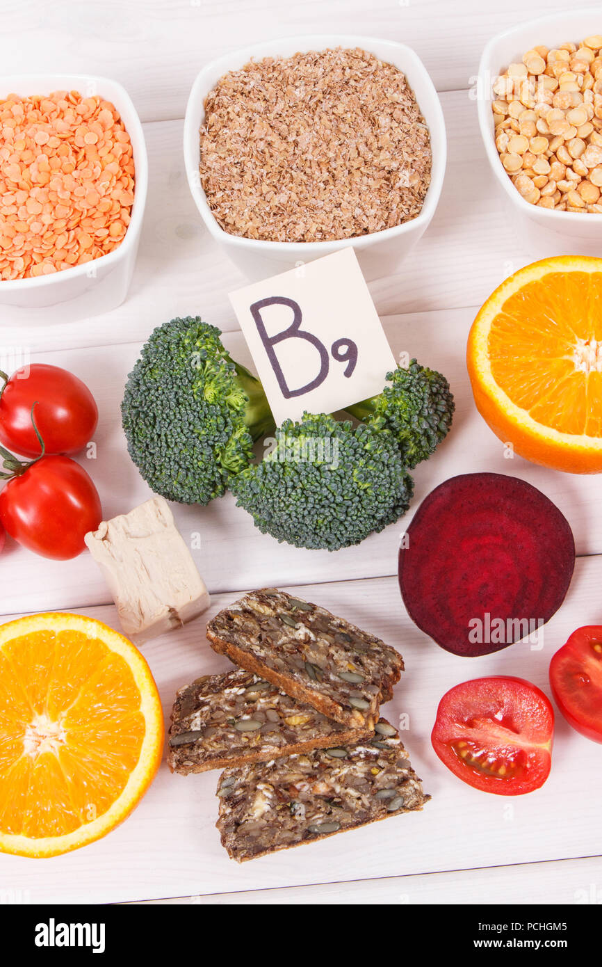 Nutritious Products Containing Vitamin B9 Natural Sources