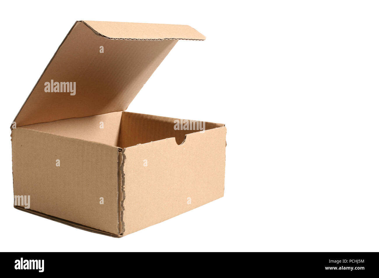 carton package box over white background Stock Photo