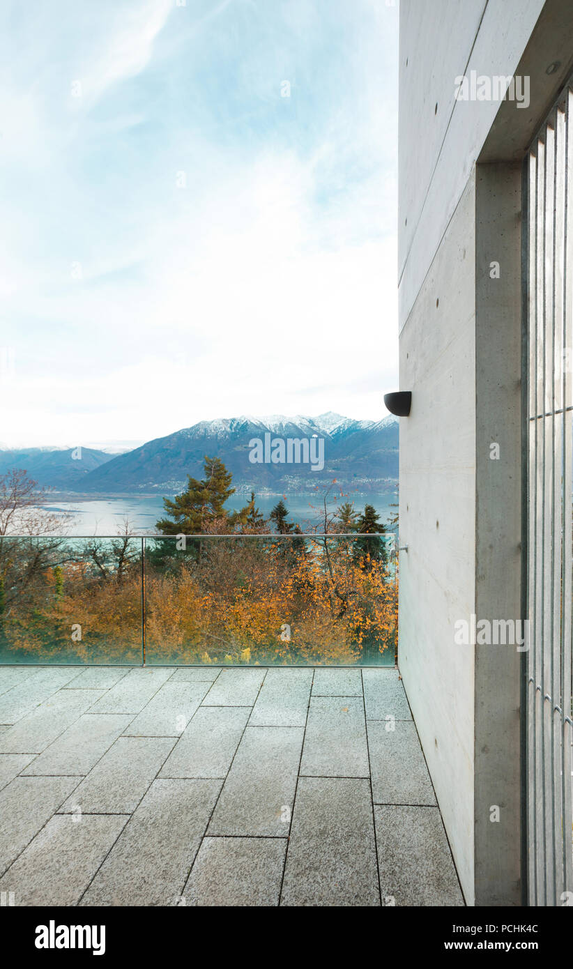 Architecture, modern building, view from the terrace Stock Photo