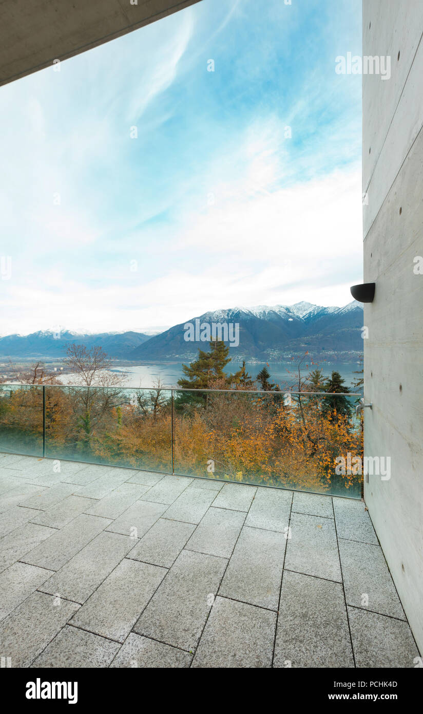 Architecture, modern building, view from the terrace Stock Photo