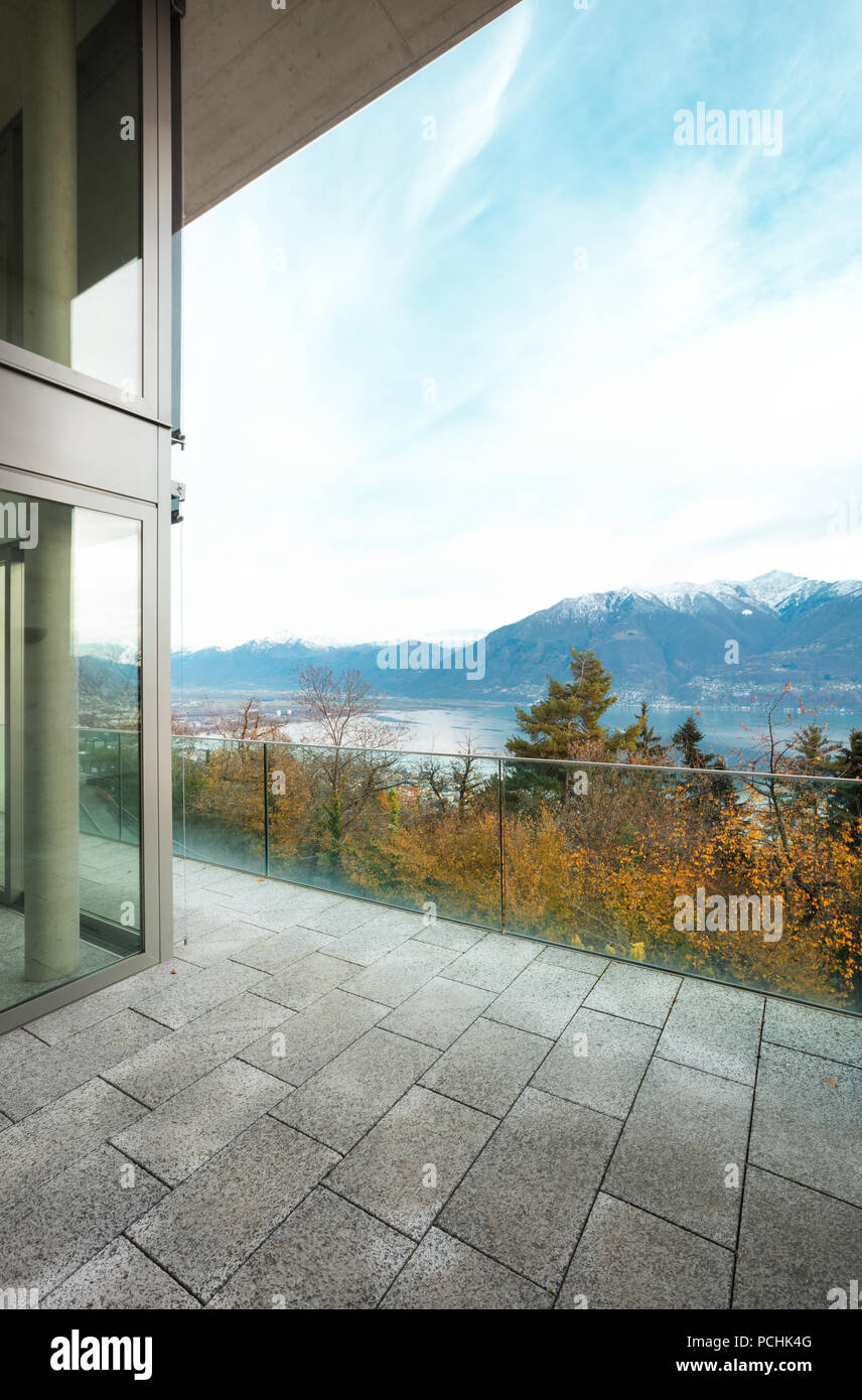 Architecture, modern building, view from the terrace Stock Photo