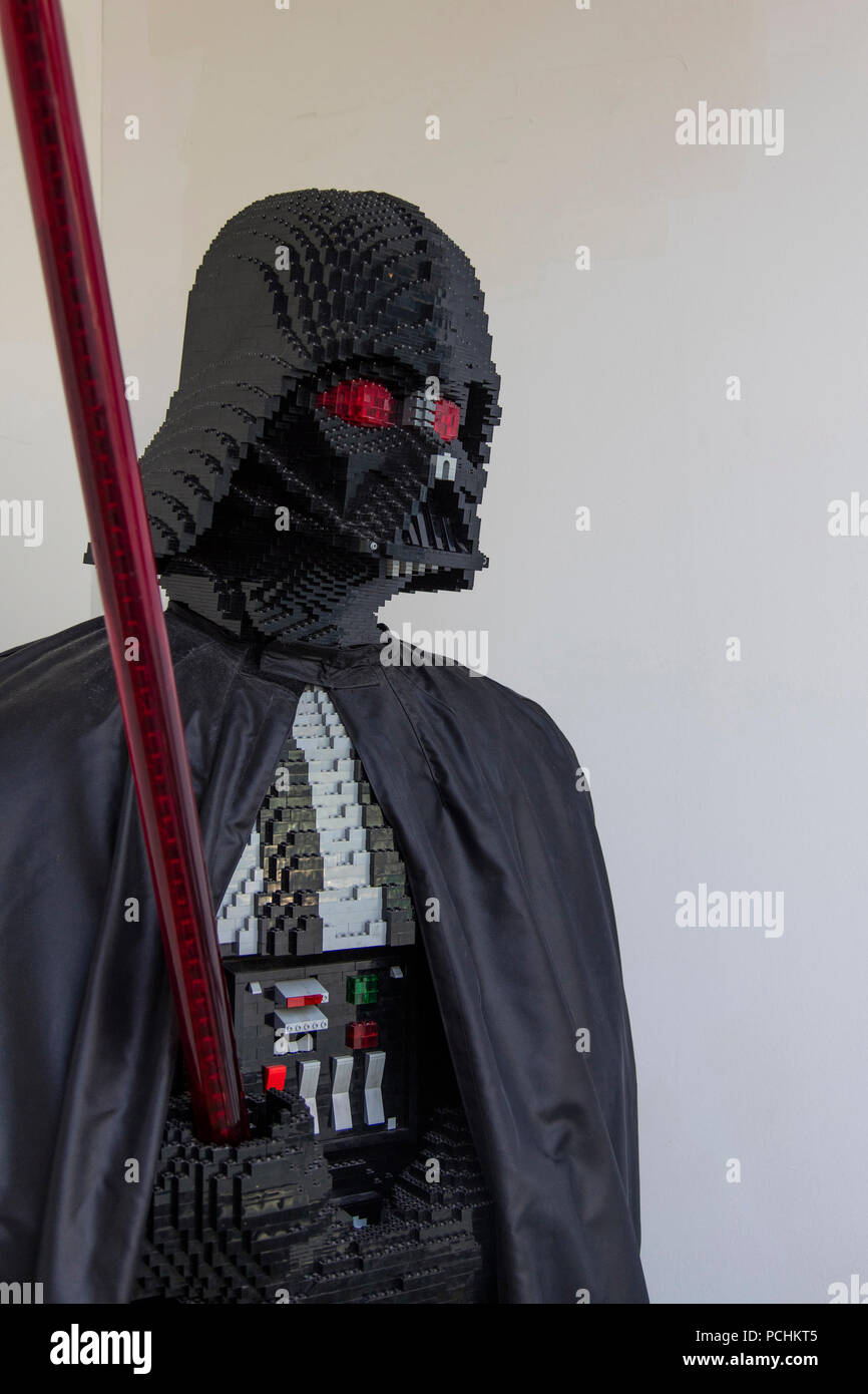 LONDON, UK - JULY 31th 2018: A DArth Vader figure from the popular Star  Wars film franchise made from lego on display in a shop in central London  Stock Photo - Alamy