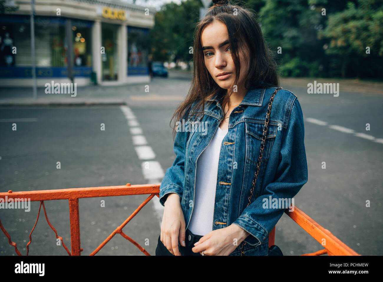 girls dark blue denim jacket