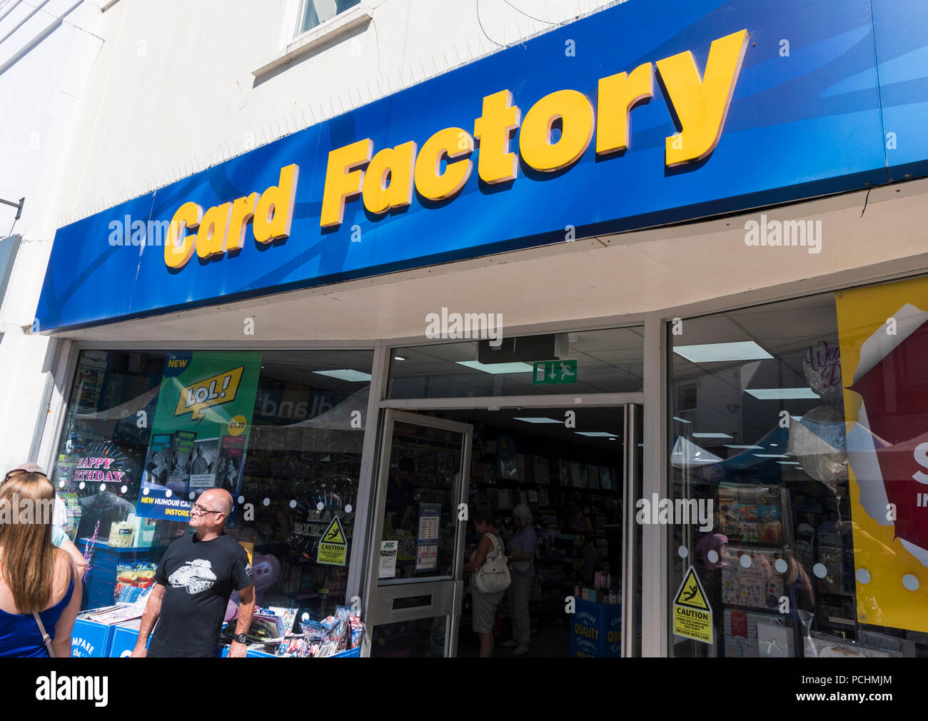 Card Factory shop front entrance in Worthing, West Sussex, England, UK. Card Factory store. Stock Photo