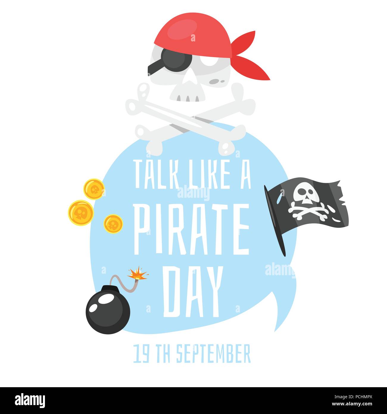 Talk like a pirate Stock Vector