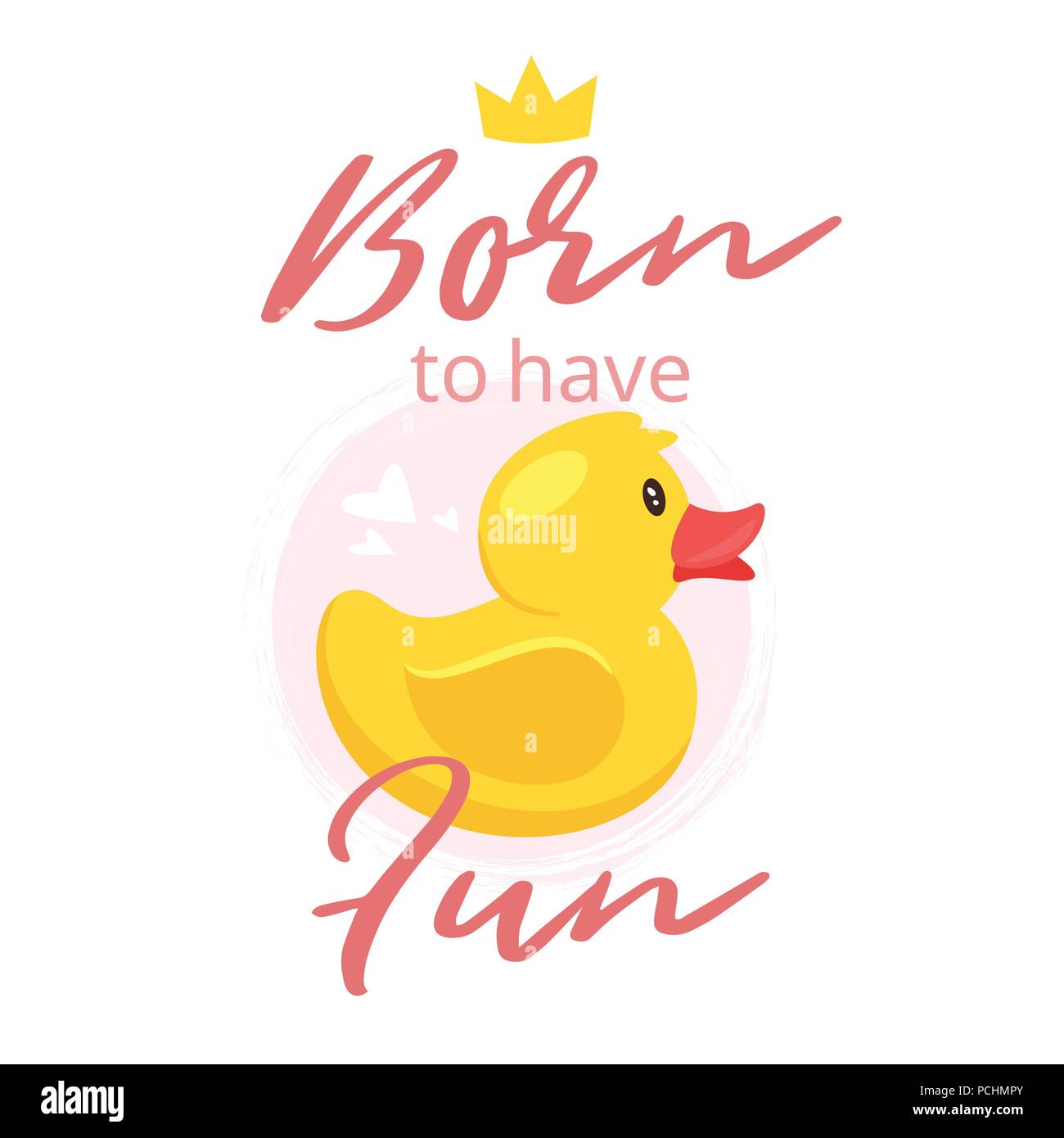 Yellow Duck Message Typography slogan with hi-res stock photography and images - Alamy