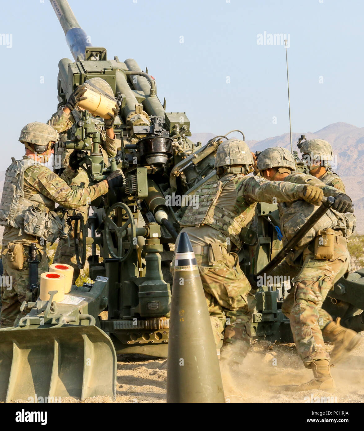 A cannon crew with 41st Infantry Brigade Combat Team's 2nd Battalion