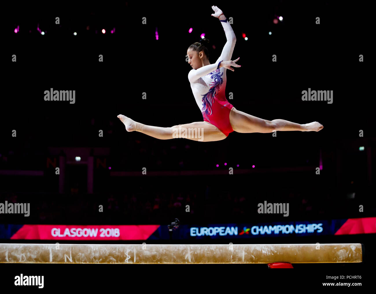 Bulgaria's Pamela Georgieva on the beam during day one of the 2018 ...