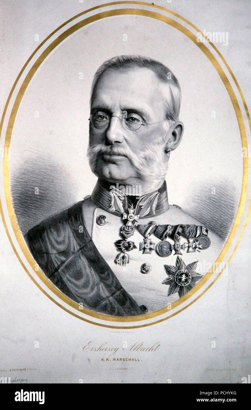 Albrecht von Österreich-Teschen Litho. Stock Photo