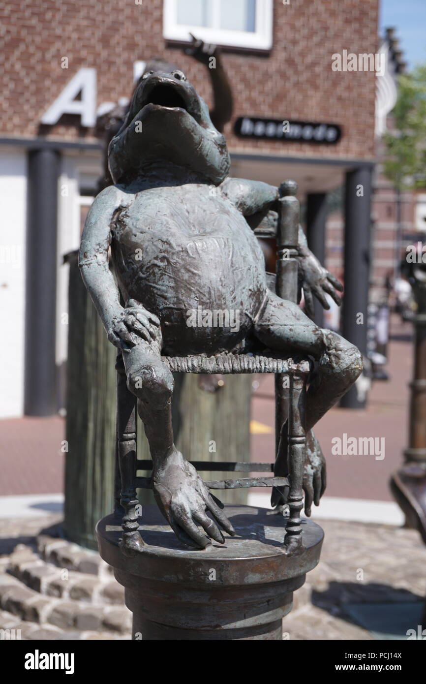 Old Frog, streetarts, Horst, Holland Stock Photo