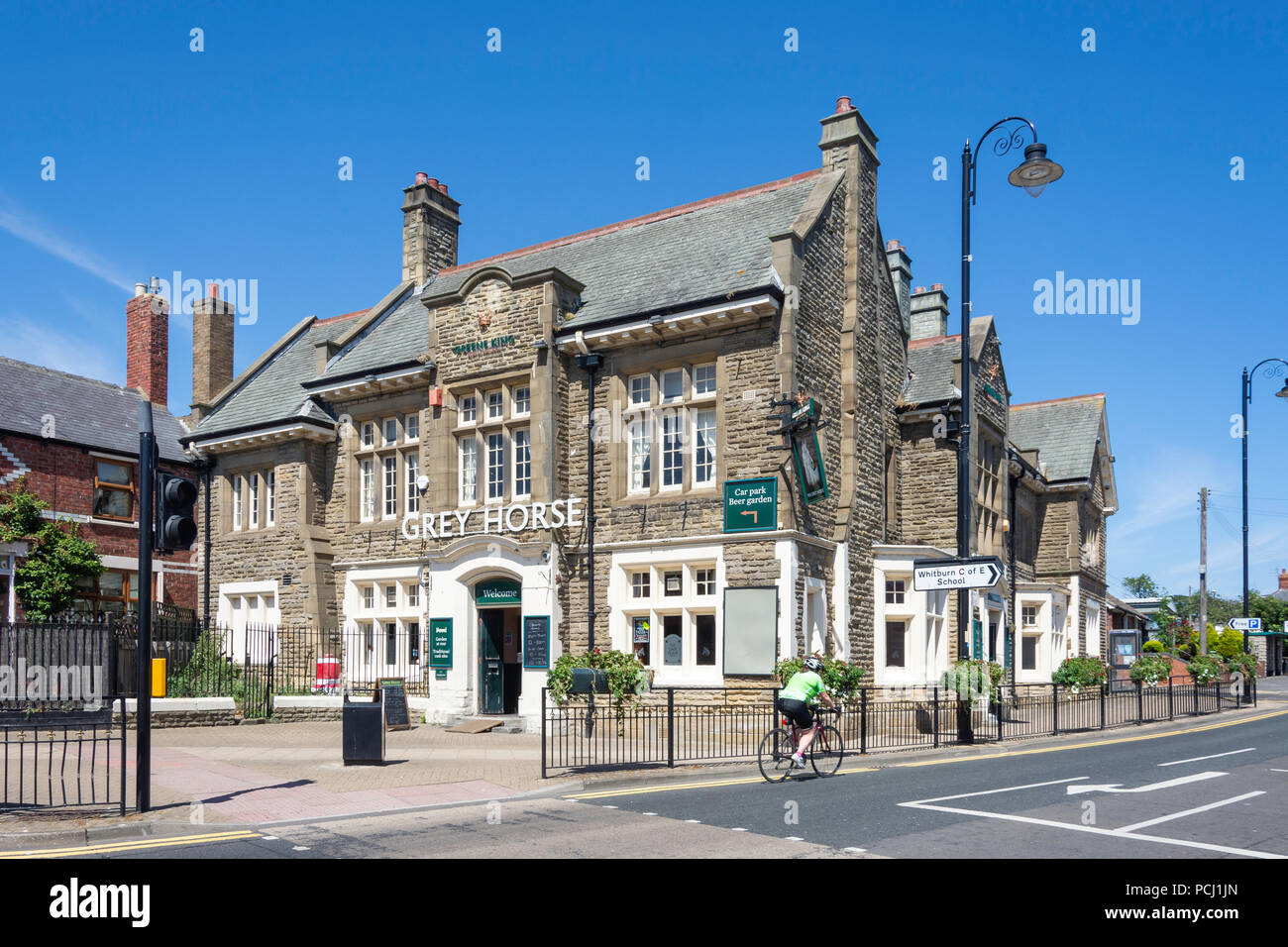 The Grey Horse Inn, Mill Lane, Whitburn, Tyne and Wear, England, United Kingdom Stock Photo