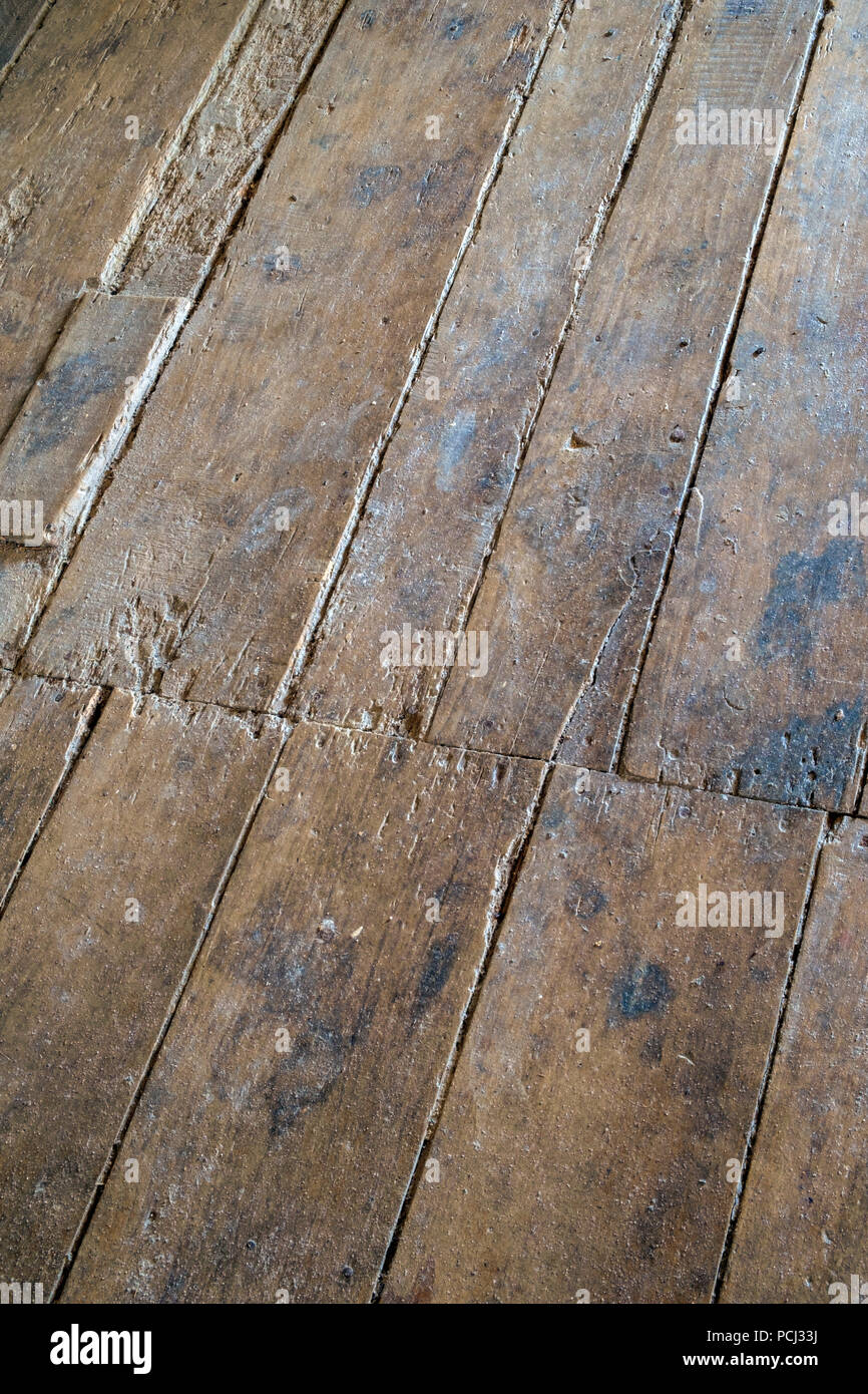 Massive Old French Farmhouse Wooden Floor Boards After Restoration
