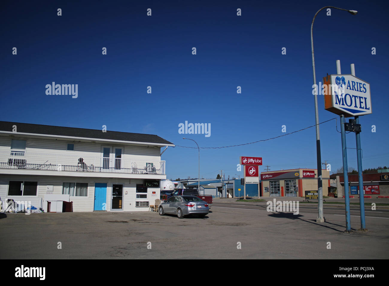 The Aries Motel. Edson, Alberta, Canada Stock Photo Alamy