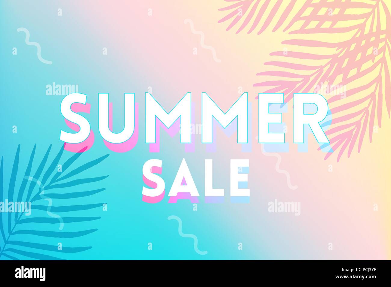 Hot Summer Sale banner. Trendy texture. Season vocation, weekend, holiday  logo. Summer Time Wallpaper. Happy shiny Day. Modern vector Lettering.  Fashionable styling Stock Vector Image & Art - Alamy