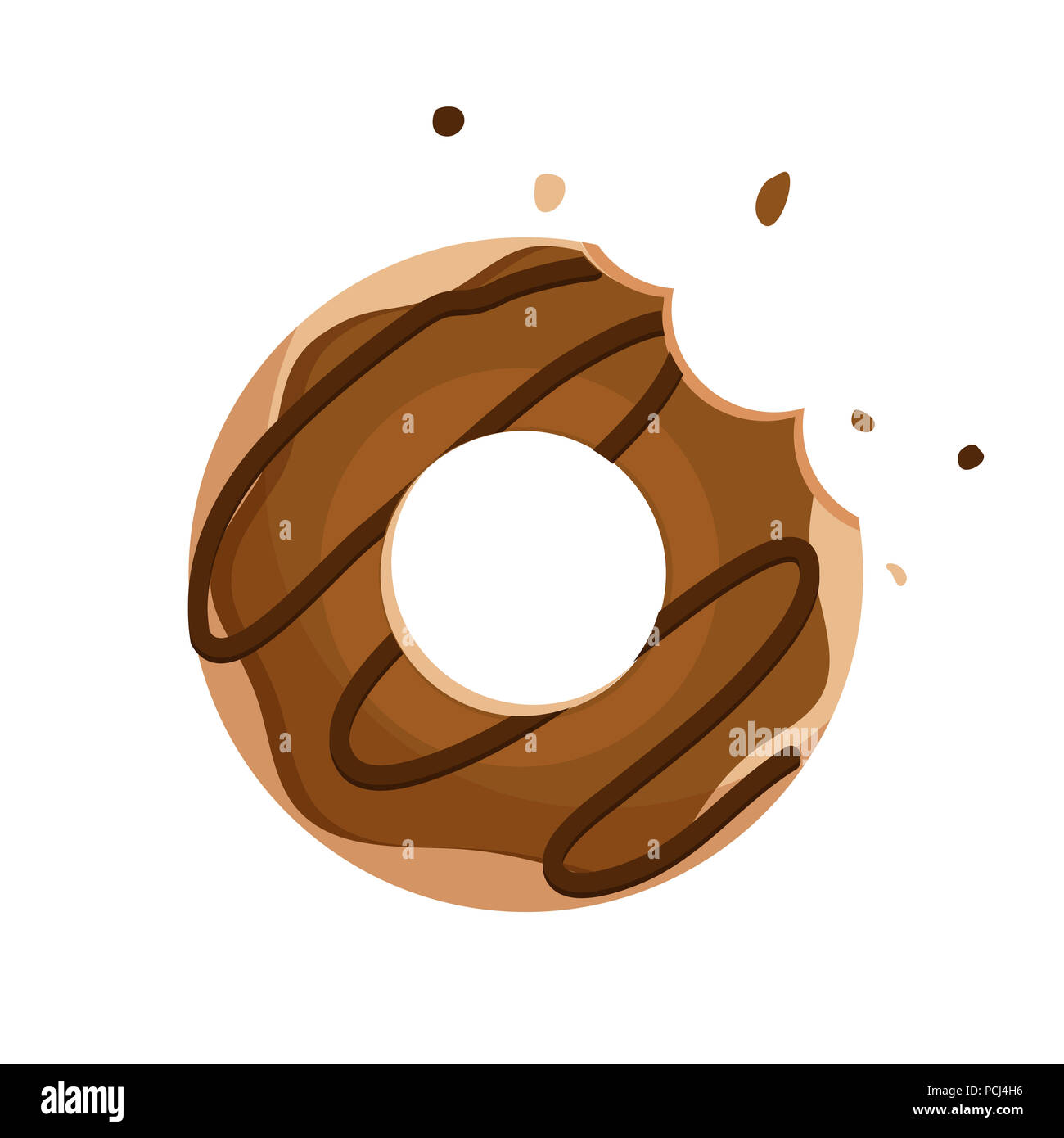 chocolate donut vector isolated on white background Stock Photo - Alamy