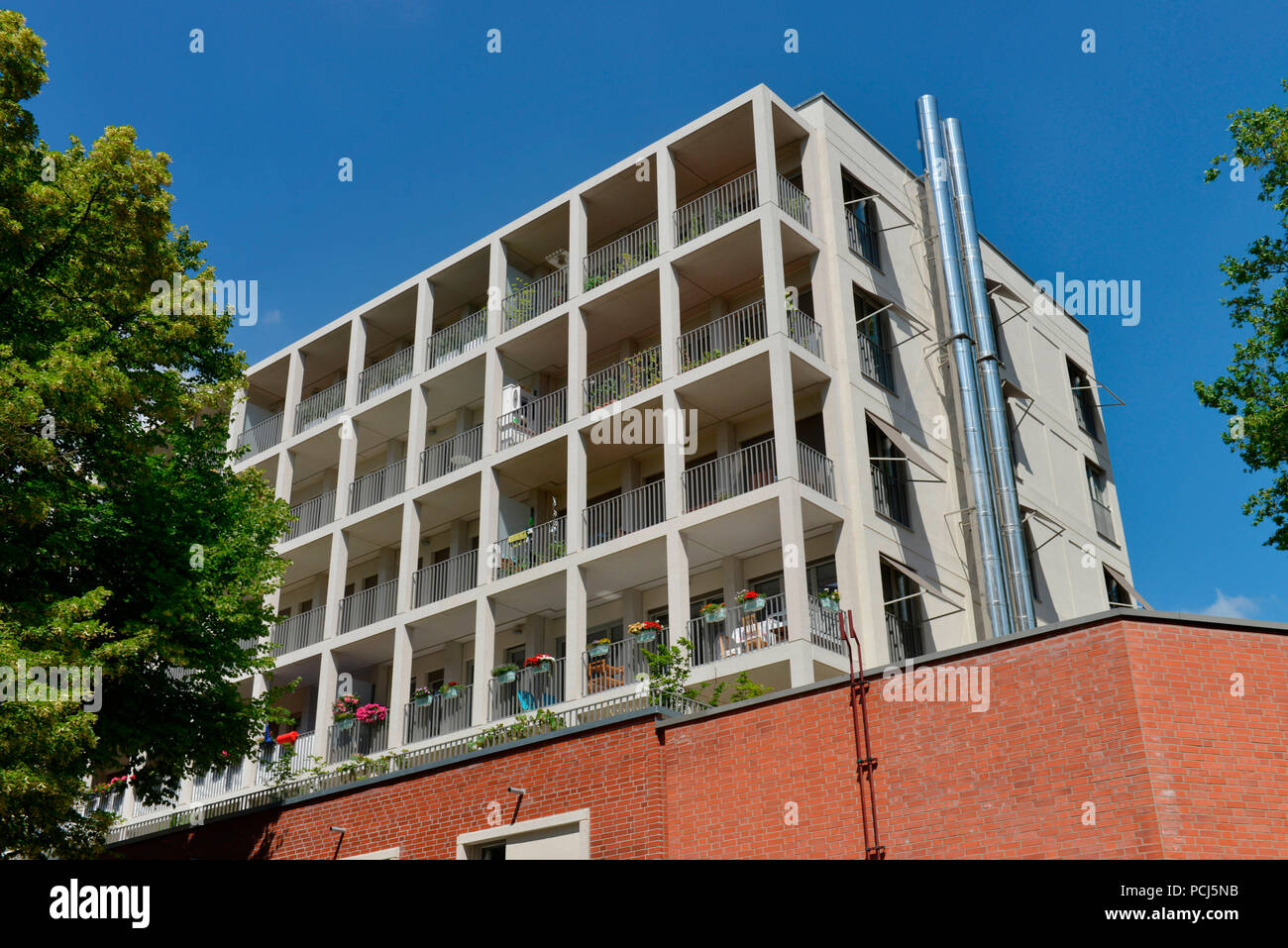 Neubau, Viktoria-Quartier, Methfesselstrasse, Kreuzberg, Berlin, Deutschland Stock Photo
