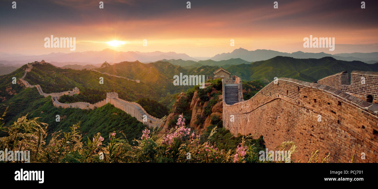 Great wall,the wonders of the world Stock Photo