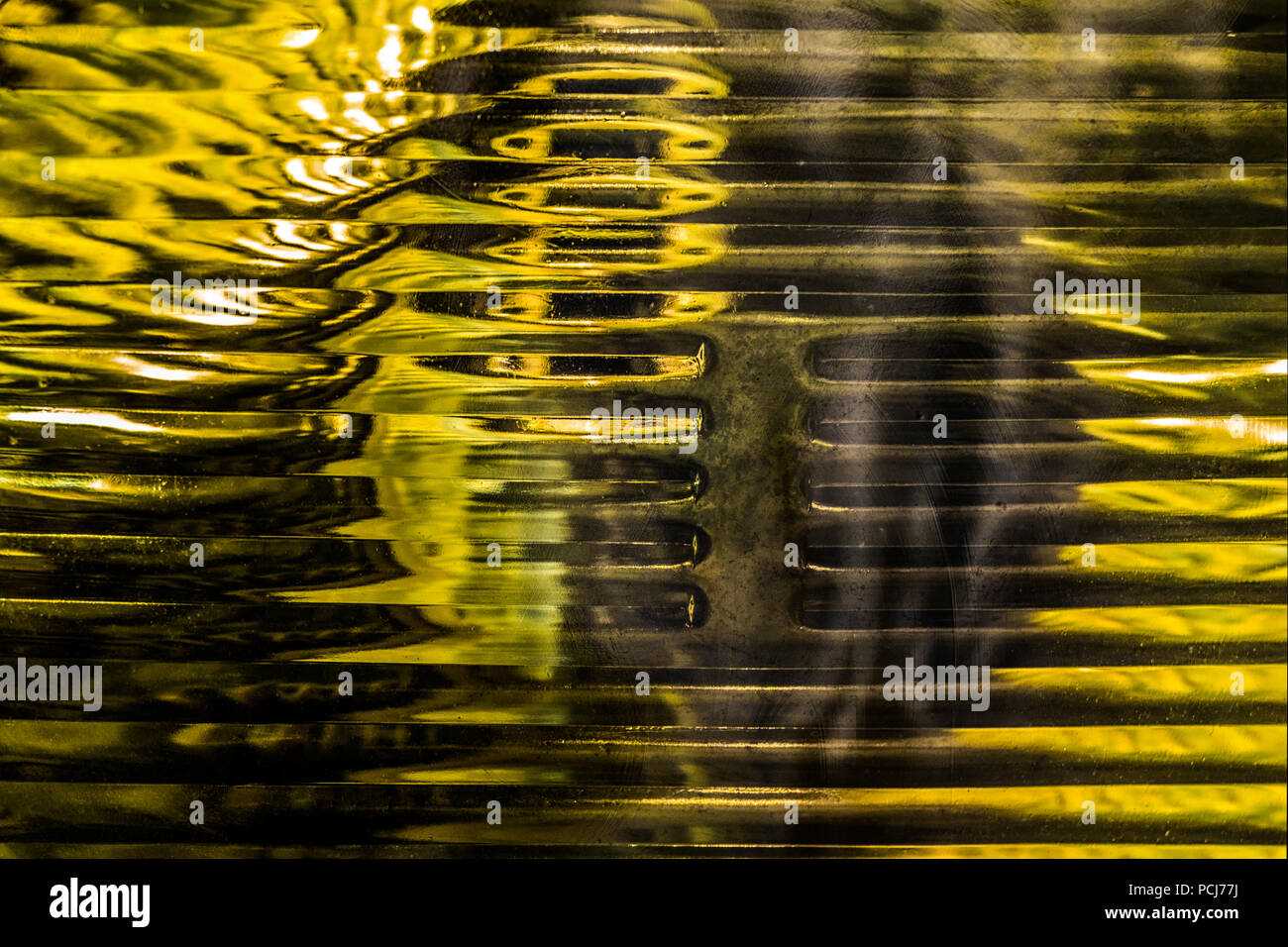 Yellow glass fog lamp closeup as an abstraction Stock Photo Alamy