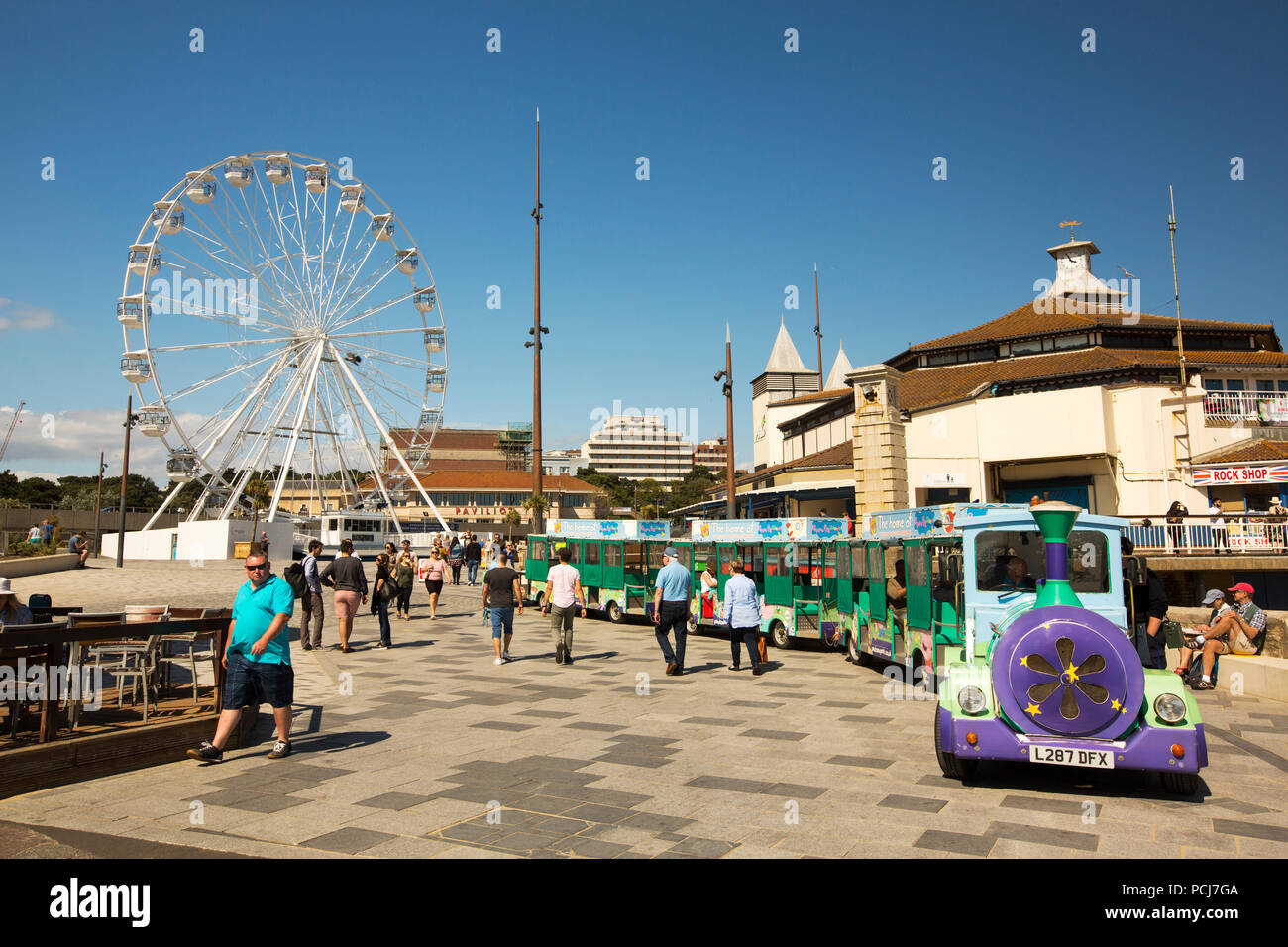 A carriage train on Bournemouth Promenade, Dorset, UK Stock Photo Alamy