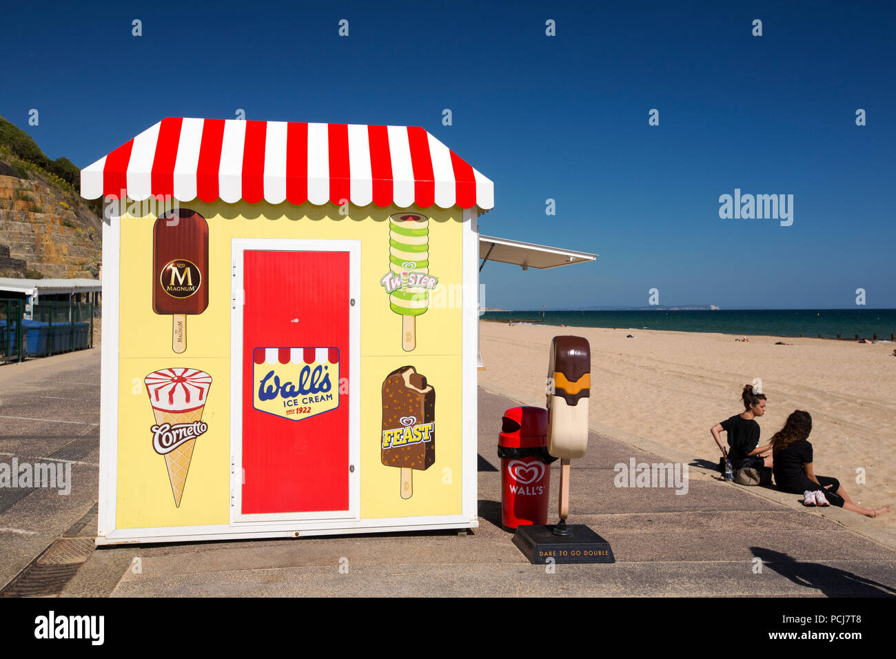 An ice cream kiosk on Bournemouth promenade, Dorset, UK Stock Photo Alamy