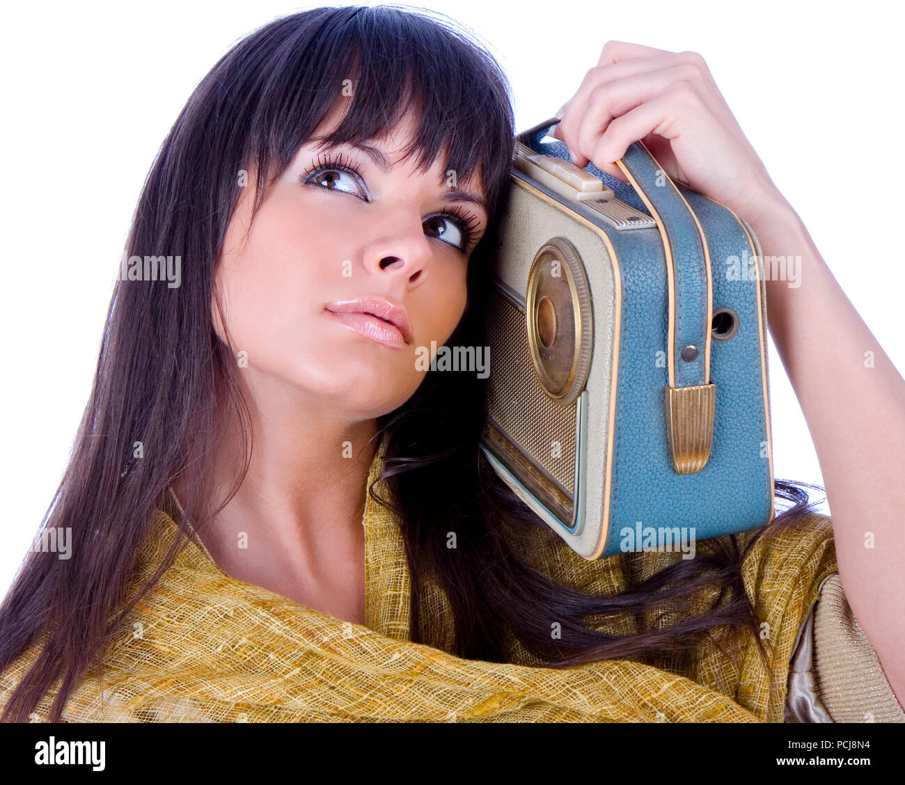 Woman Listening To Radio 60s Hi Res Stock Photography And Images Alamy