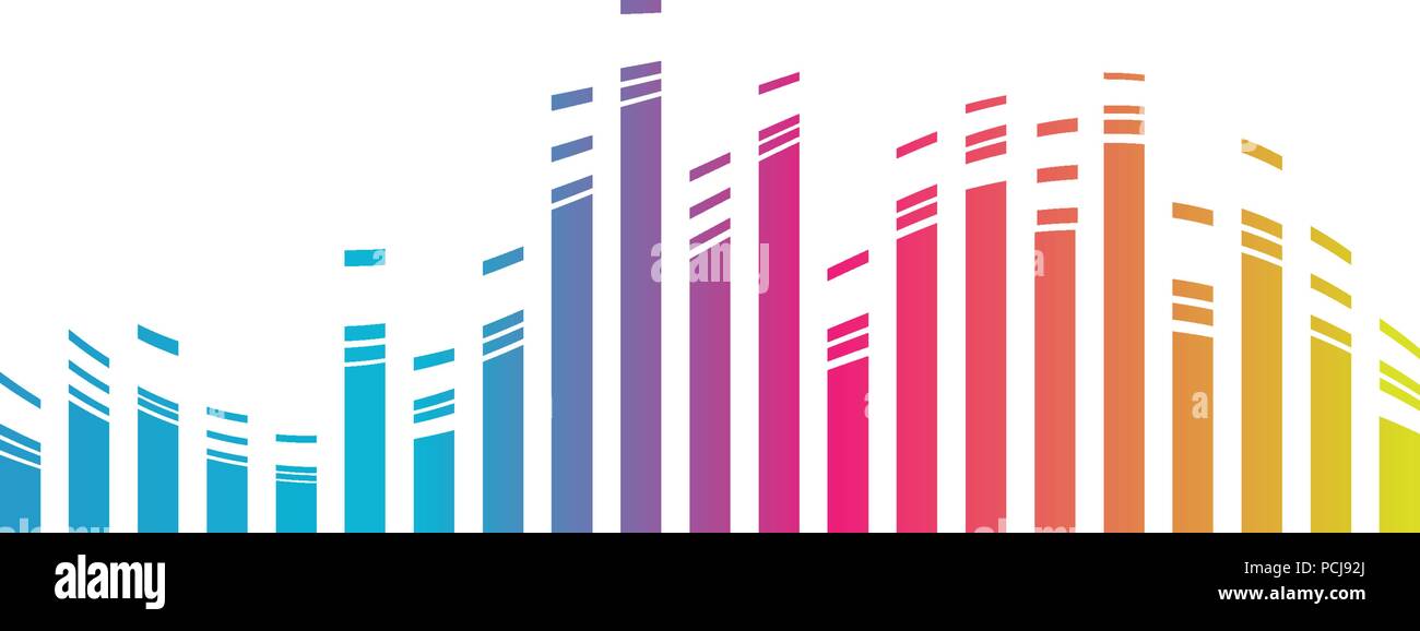 Colorful music bars visualization graphic design template Stock Vector Image & Art Alamy