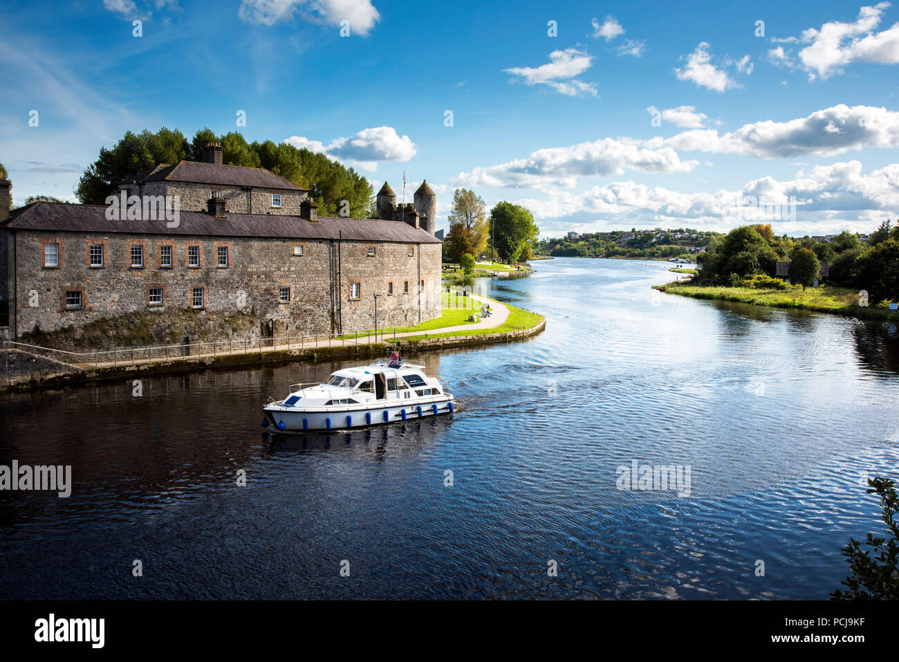 Boating On Lough Erne By Enniskillen Castle Stock Photo 214303027
