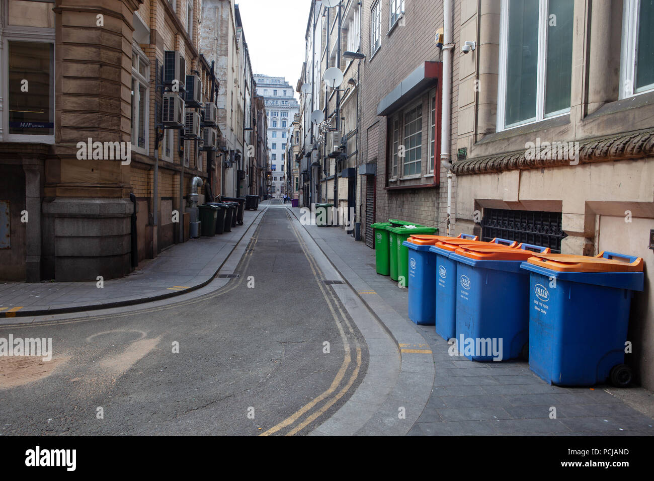 City of Liverpool, United Kingdom, 06.01.2018 Trash cans in the streets Stock Photo Alamy