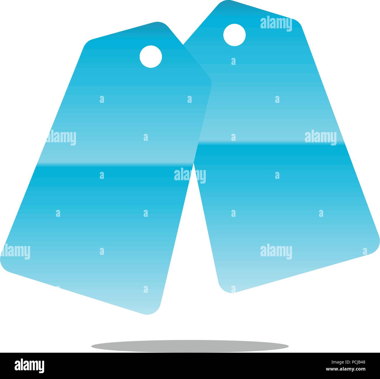 Blue price tag retail logo design template vector Stock Vector Image