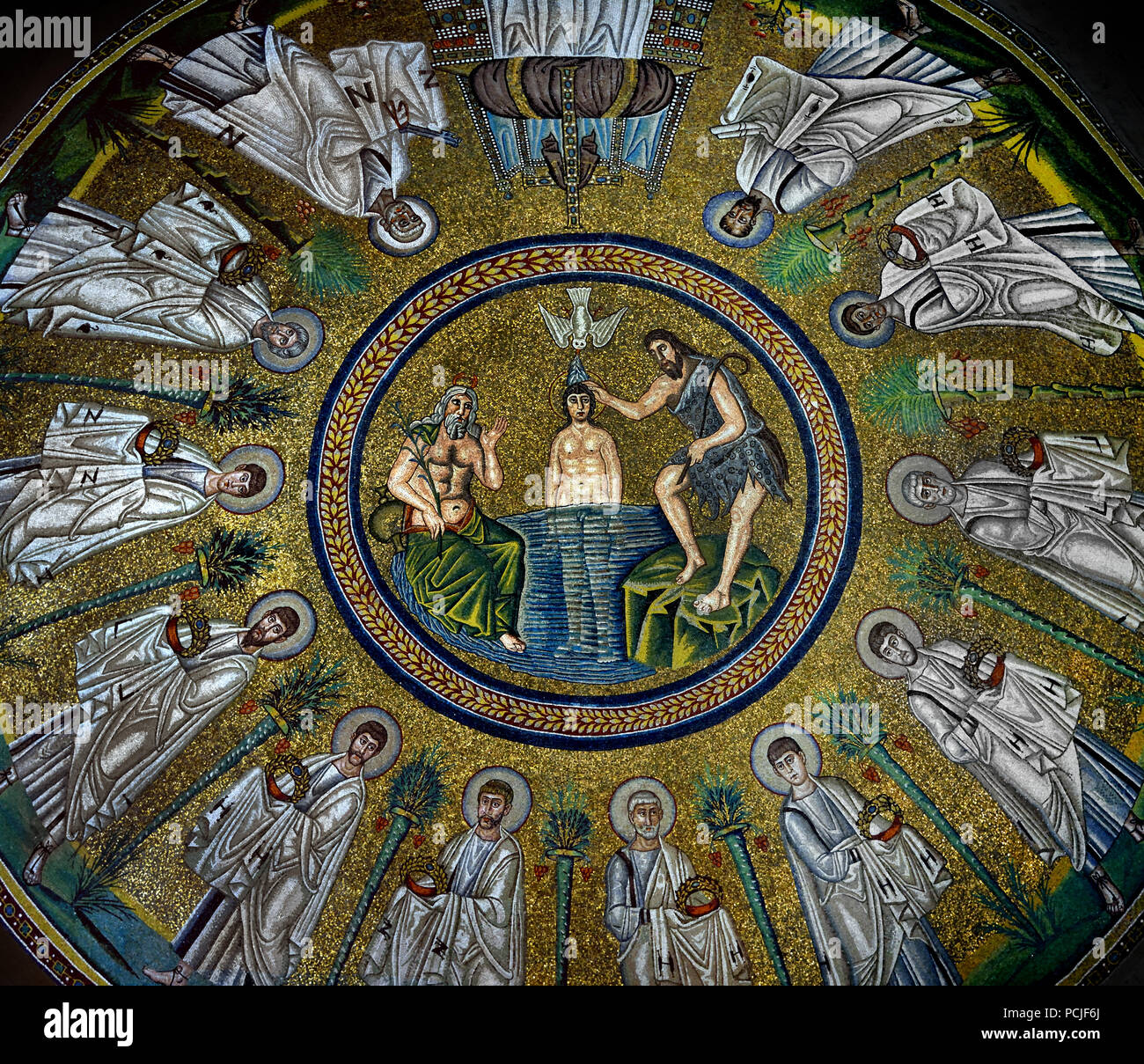 Baptism of Jesus by Saint John the Baptist in the Baptism of Jesus The ...