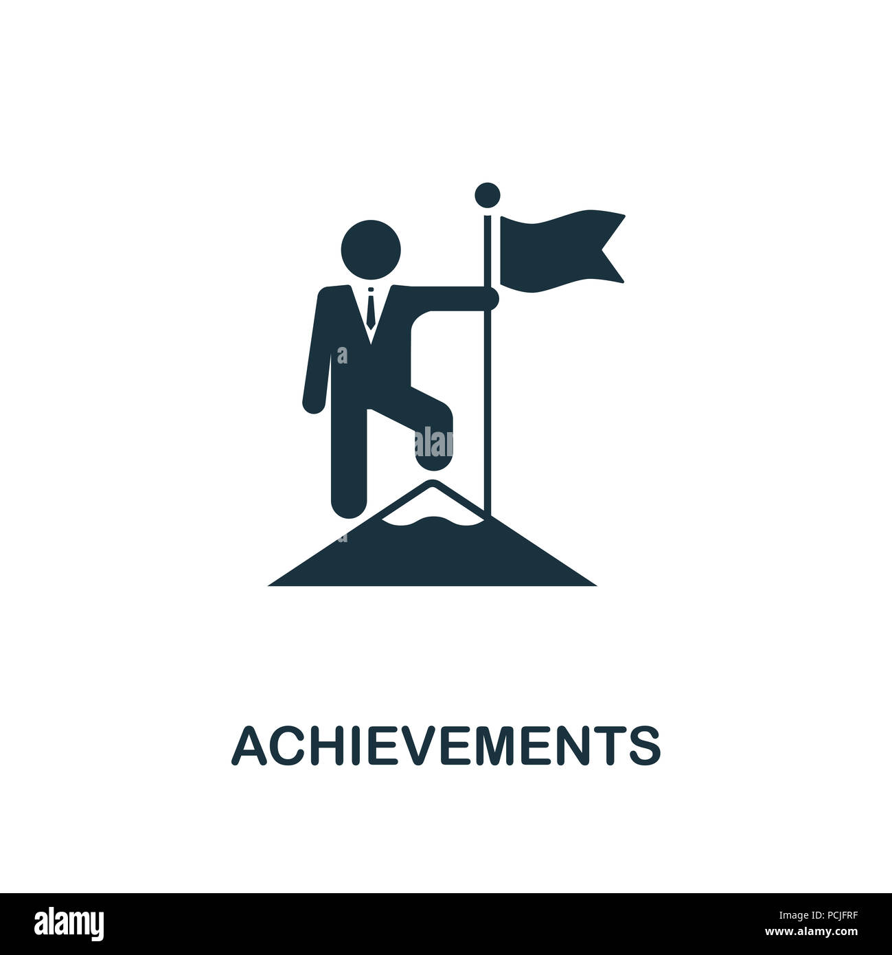 Achievements creative icon. Simple element illustration. Achievements concept symbol design from human resources collection. Can be used for web, mobi Stock Photo
