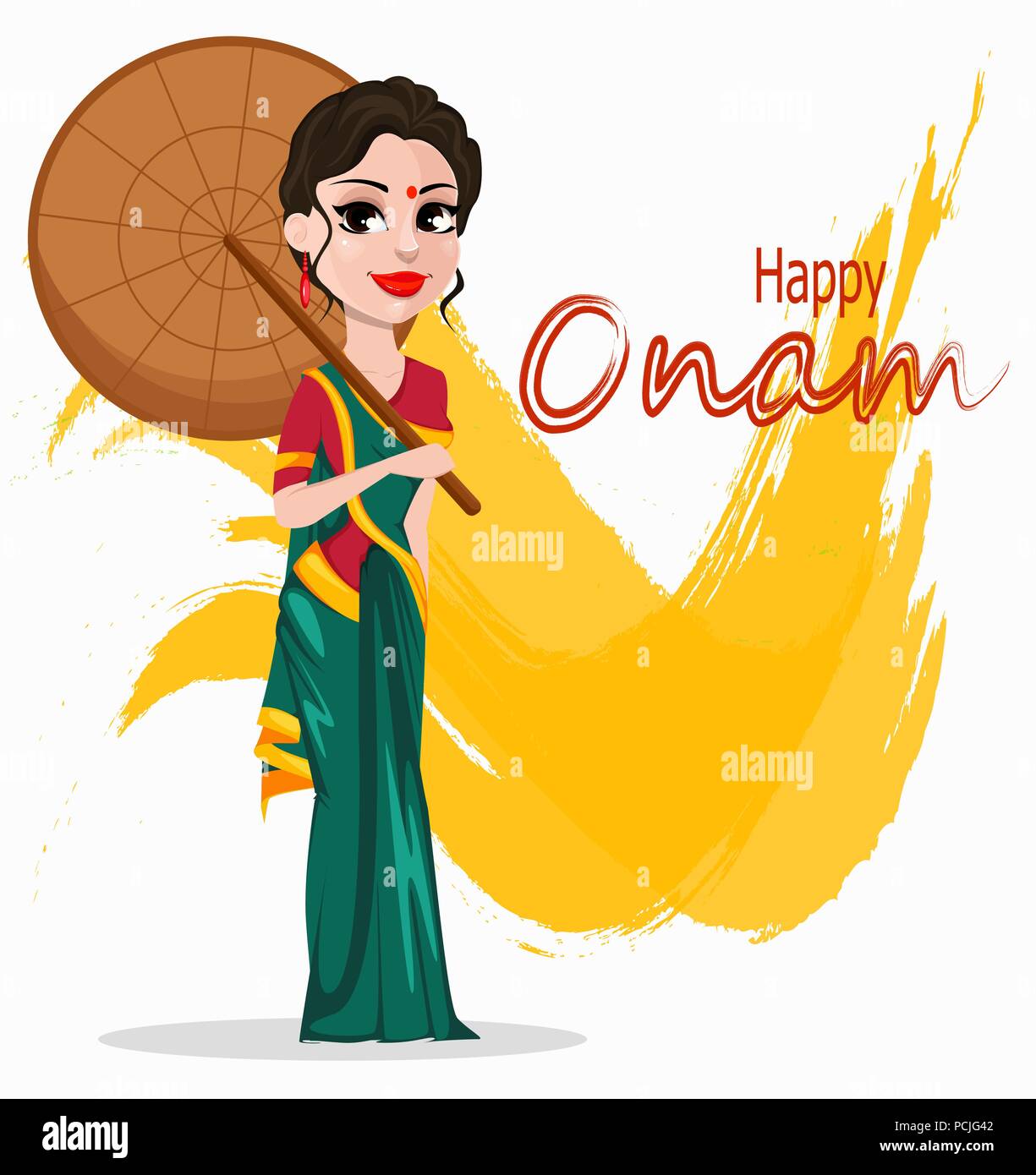 Onam celebration. Indian woman in traditional clothes holding umbrella. Happy Onam festival in Kerala. Vector illustration with brush stroke on backgr Stock Vector Image & Art - Alamy Onam celebration. Indian woman in traditional clothes holding umbrella. Happy Onam festival in Kerala. Vector illustration with brush stroke on backgr Stock Vector Image & Art - Alamy