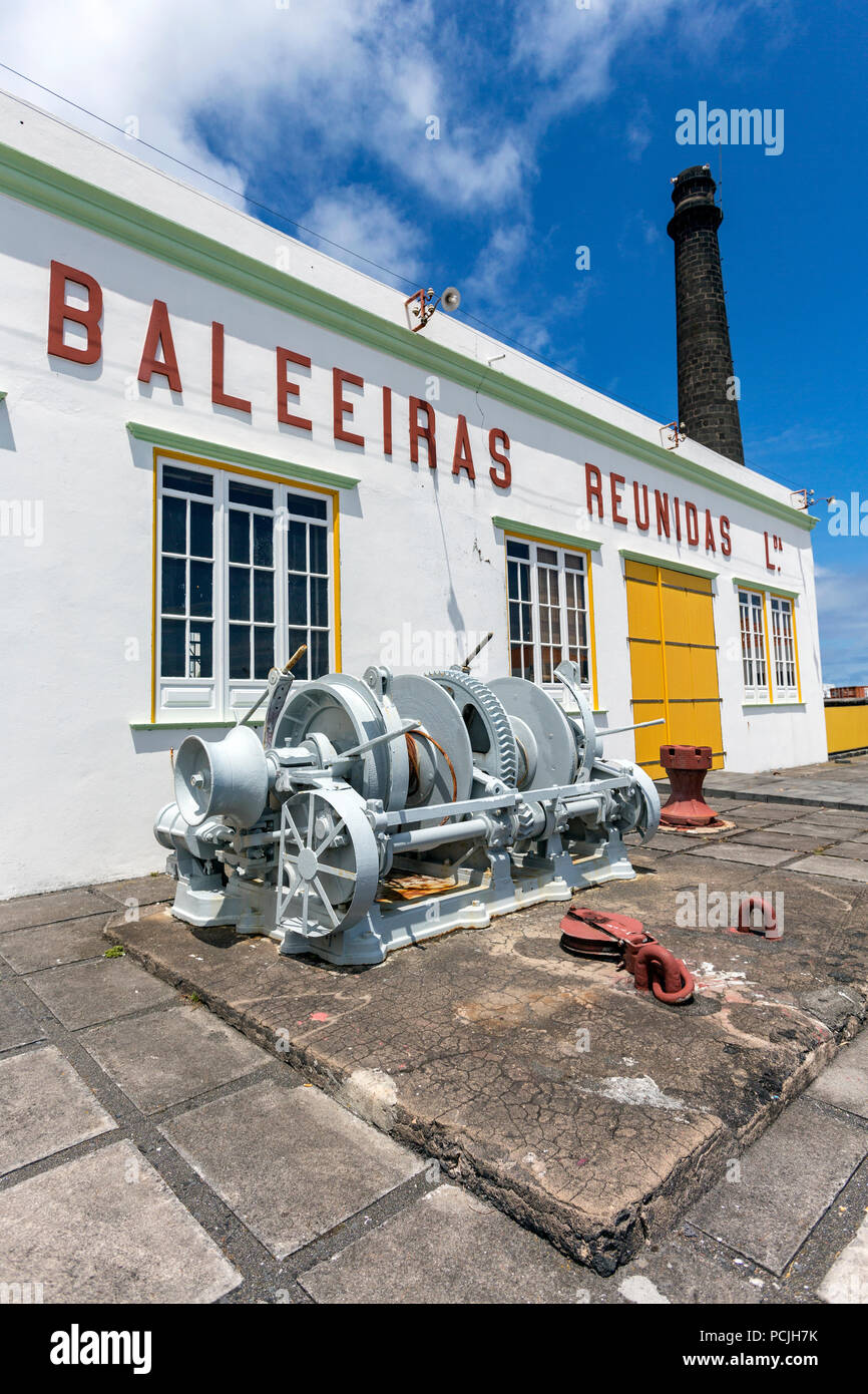 whaling museum, the Museu da Industria Baleeira, Sao Roque do Pico, Pico island, Azores, Portugal Stock Photo